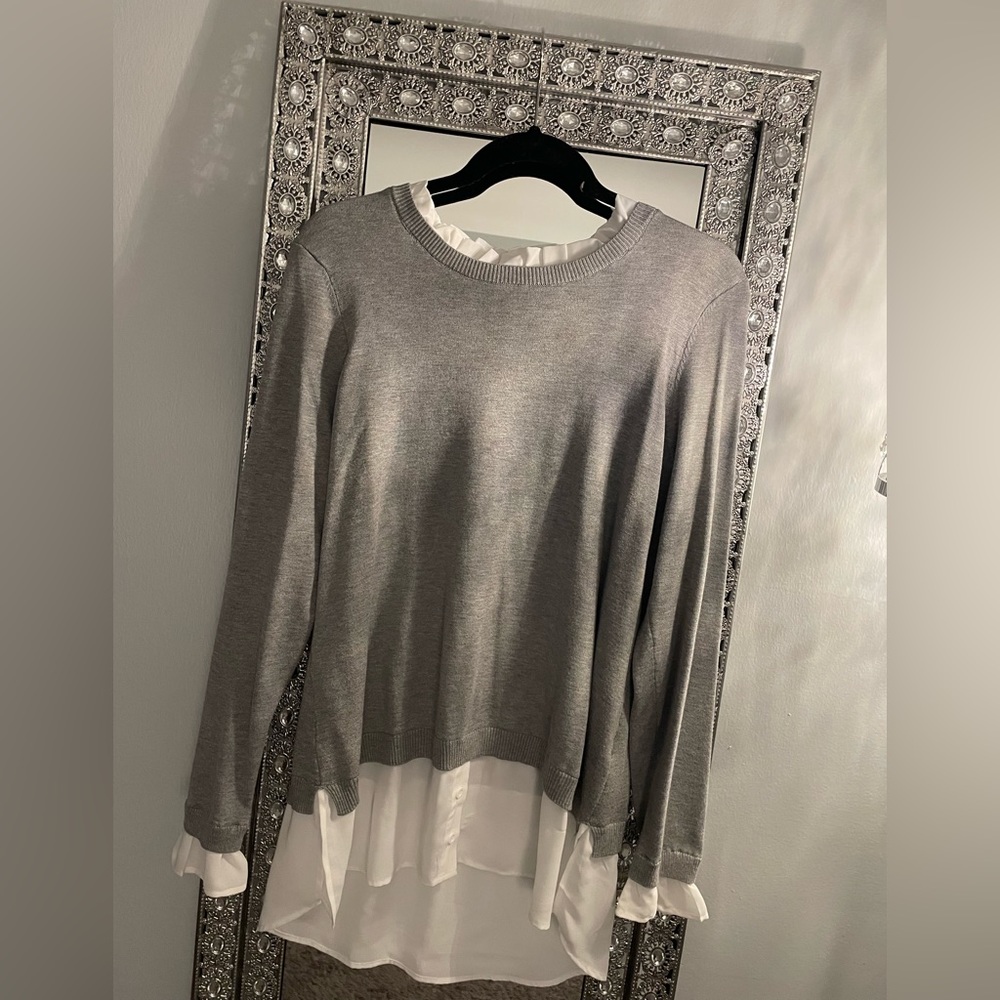 Adrianna Papell | Mock Layering Sweater | Size Large | NWOT